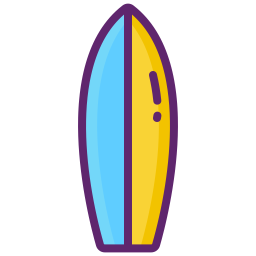 Surfboard Flaticons Lineal Color icon