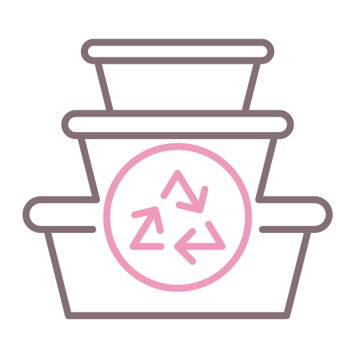 contenedor de comida Flaticons Lineal Color icono