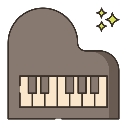 pianoforte Flaticons Lineal Color icona