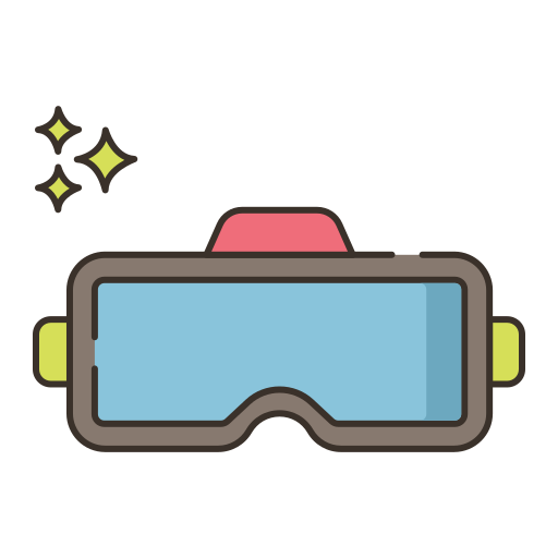 gafas de realidad virtual Flaticons Lineal Color icono