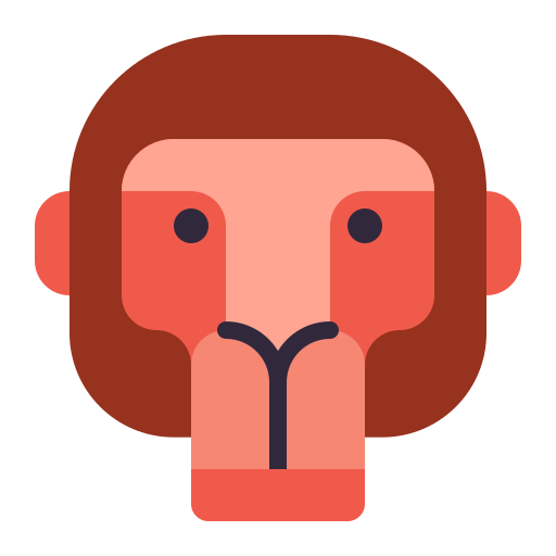 scimmia Flaticons Flat icona