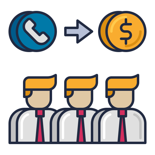 telemarketer Flaticons Lineal Color ikona