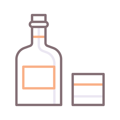 whisky Flaticons Lineal Color icono