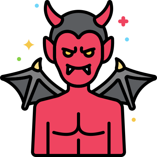 demon Flaticons Lineal Color icoon