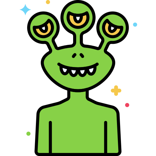extraterrestre Flaticons Lineal Color icono