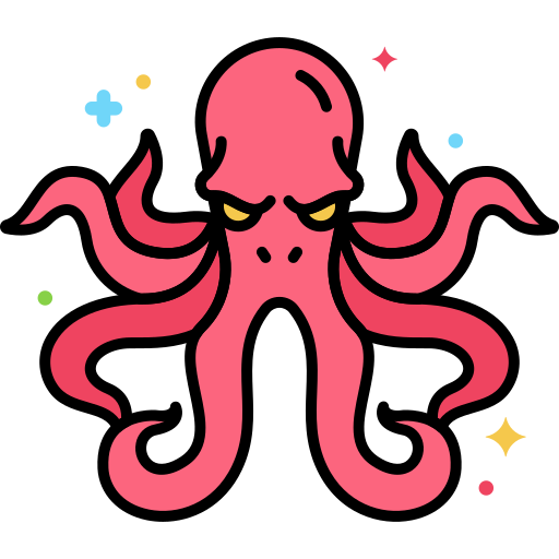 kraken Flaticons Lineal Color ikona