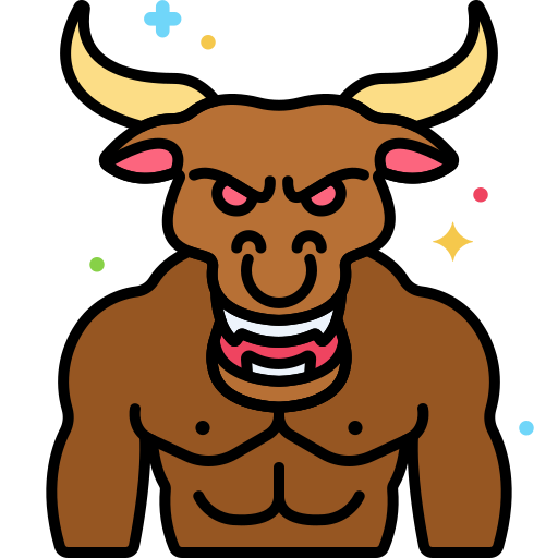 minotaur Flaticons Lineal Color icon