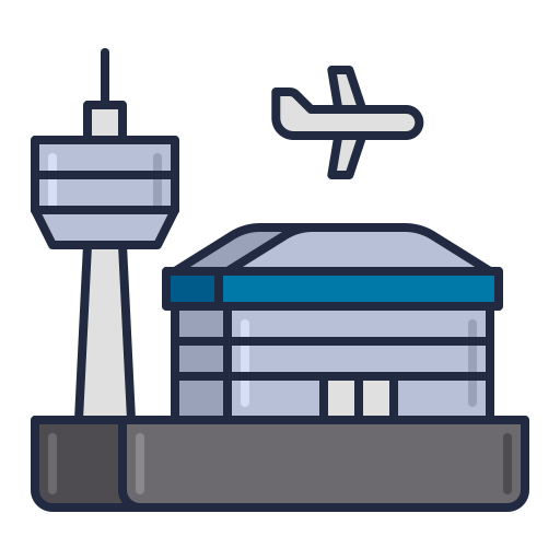 lotnisko Flaticons Lineal Color ikona