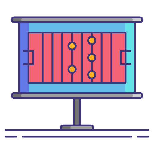 voetbalveld Flaticons Lineal Color icoon