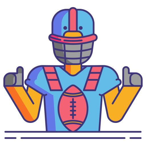 jugador de rugby Flaticons Lineal Color icono