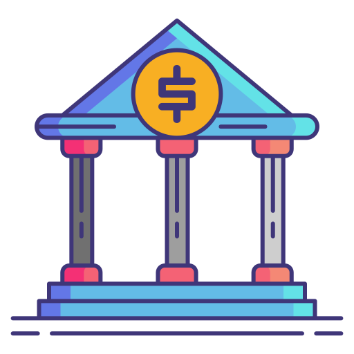 bank Flaticons Lineal Color icoon