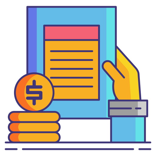 Invoice Flaticons Lineal Color icon