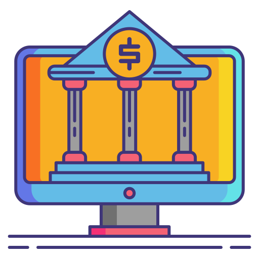 Online banking Flaticons Lineal Color icon