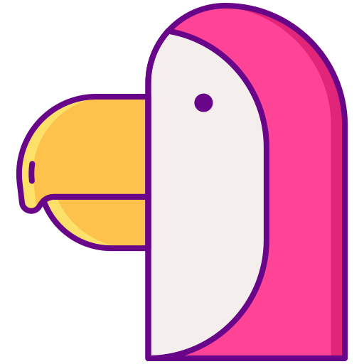Попугай Flaticons Lineal Color иконка