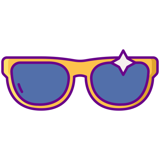 occhiali da sole Flaticons Lineal Color icona