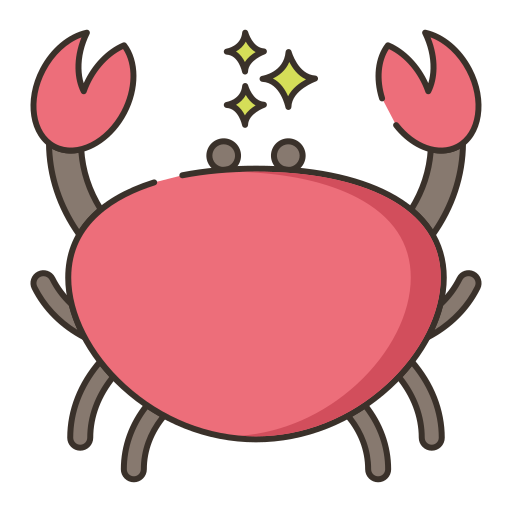 krab Flaticons Lineal Color icoon