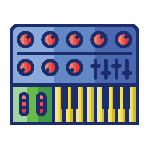 sintetizador Flaticons Lineal Color icono