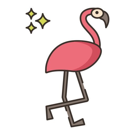 Flamingo Flaticons Lineal Color icon