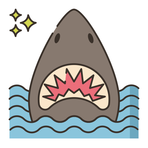 requin Flaticons Lineal Color Icône