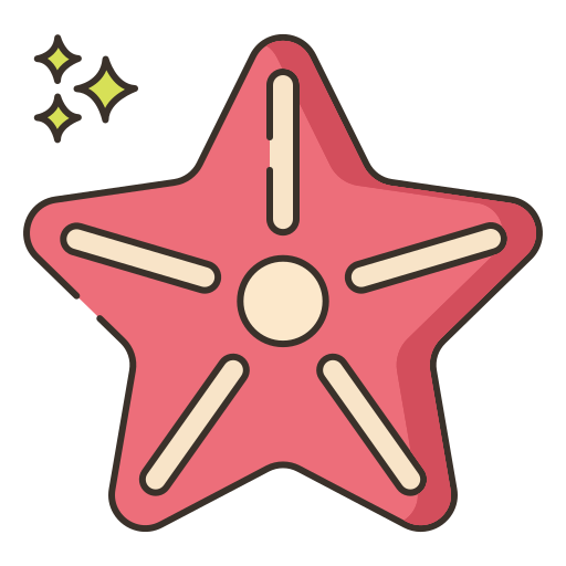 estrella de mar Flaticons Lineal Color icono