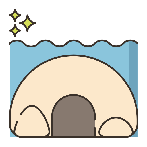 cueva Flaticons Lineal Color icono