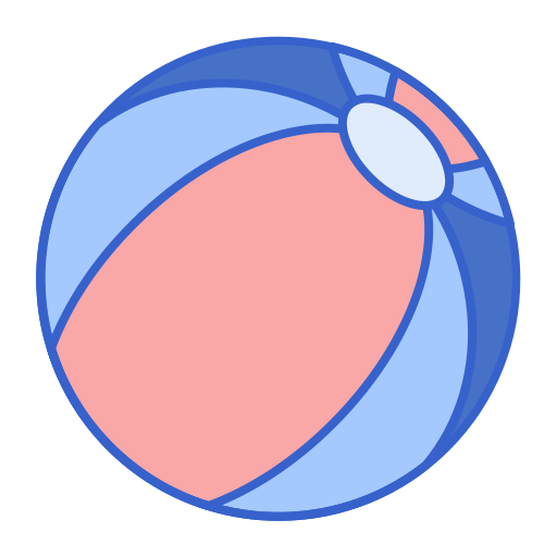Beach ball Flaticons Lineal Color icon