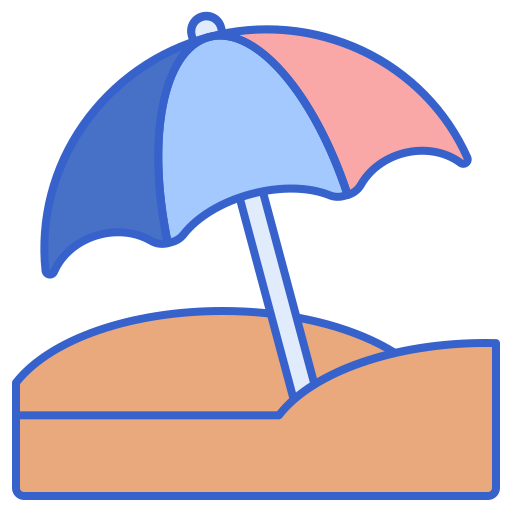 sombrilla Flaticons Lineal Color icono
