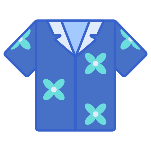 camisa hawaiana Flaticons Lineal Color icono