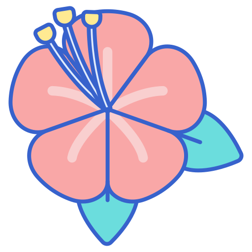 hibisco Flaticons Lineal Color icono