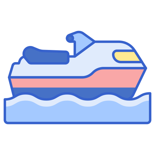 moto acuática Flaticons Lineal Color icono