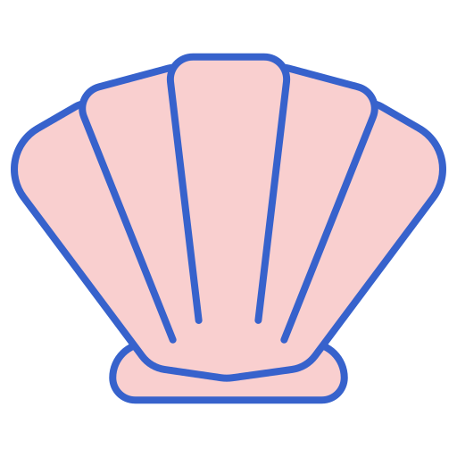 Морская ракушка Flaticons Lineal Color иконка