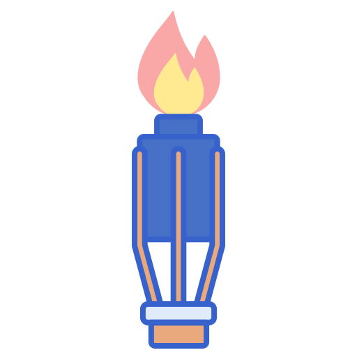 Tiki torches Flaticons Lineal Color icon