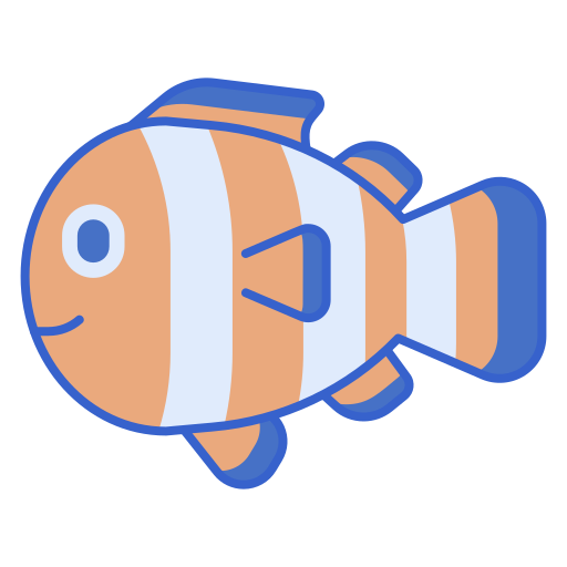 Clown fish Flaticons Lineal Color icon