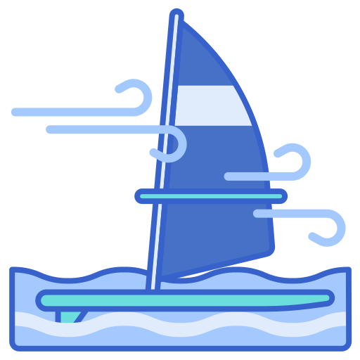 windsurfen Flaticons Lineal Color icon