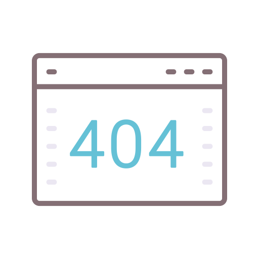 błąd 404 Flaticons Lineal Color ikona