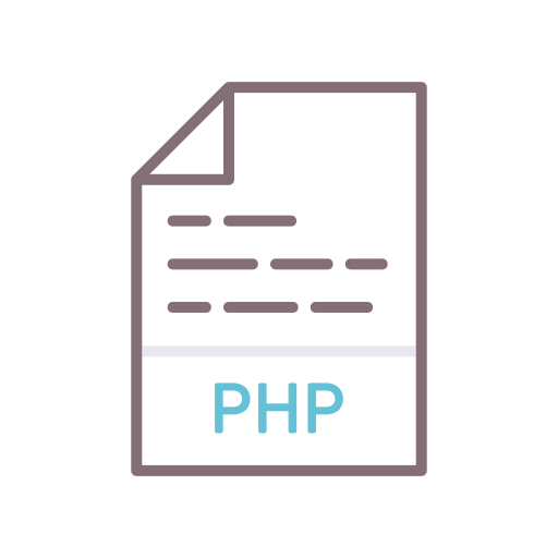 código php Flaticons Lineal Color icono