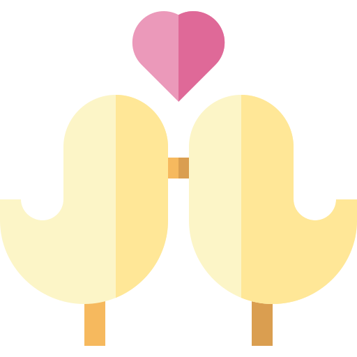 Love birds Basic Straight Flat icon