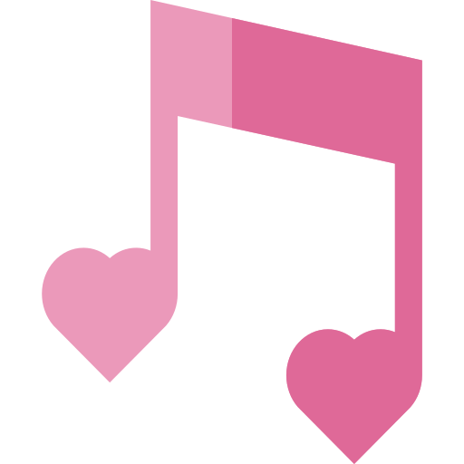 romantische muziek Basic Straight Flat icoon