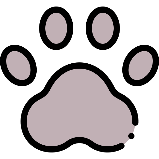 Paw print Detailed Rounded Lineal color icon