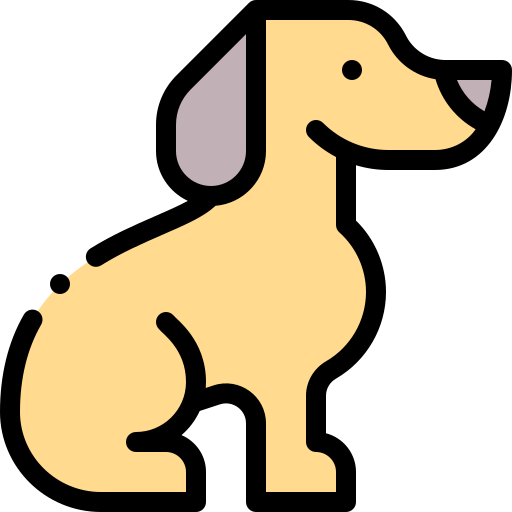 perro Detailed Rounded Lineal color icono