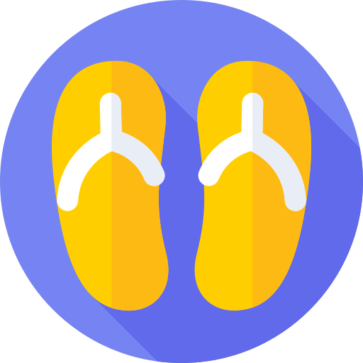 slippers Flat Circular Flat icoon
