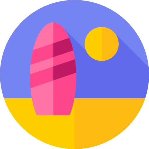 Surf Flat Circular Flat icon