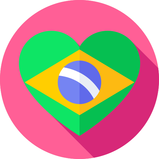 Бразилия Flat Circular Flat иконка