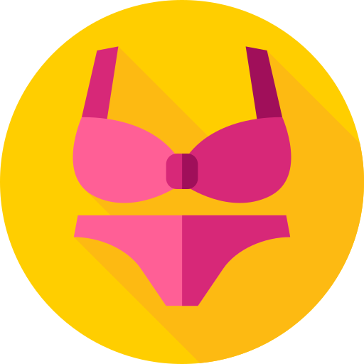 bikini Flat Circular Flat icon