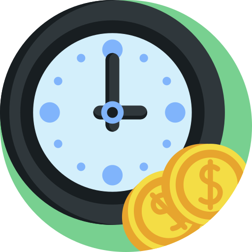 il tempo è denaro Detailed Flat Circular Flat icona