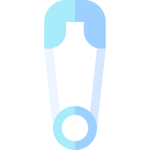 안전핀 Basic Straight Flat icon