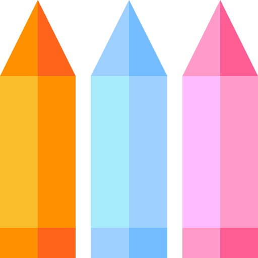 lápiz de color Basic Straight Flat icono