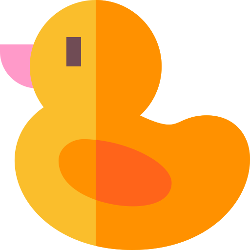 pato de goma Basic Straight Flat icono
