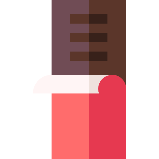 chocolat Basic Straight Flat Icône