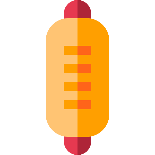 Hot dog Basic Straight Flat icon